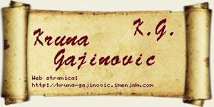 Kruna Gajinović vizit kartica